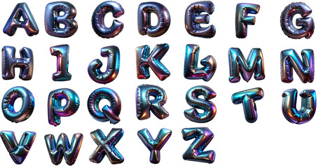 foil holographic birthday balloon alphabet set letters and numbers