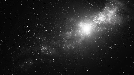 Fototapeta premium Vast galaxy illuminated by stars in a dark cosmic background showcasing the wonders of space