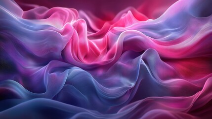 Obraz premium Flowing colorful fabric textures studio abstract photography artistic close-up textile design inspiration