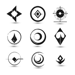  Set Creative logo design modern style symbol design elements