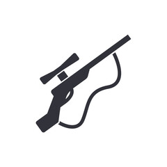 Rifle solid icons, minimalist vector illustration ,simple transparent graphic element .Isolated on white background