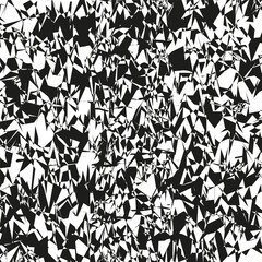 Abstract geometric pattern. Chaotic black white shapes. Dynamic modern design. Vector background.