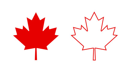 Maple leaf icon set