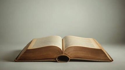 Open book lies on a flat surface with yellowed pages, showcasing vintage literature and storytelling elements