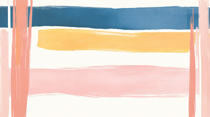 Obraz premium Playful Stripes White Background with Subtle Colorful Lines-1