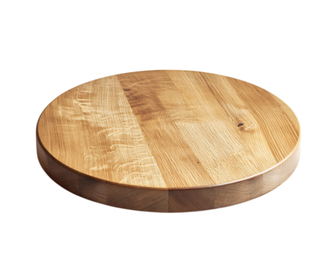 Natural wood round tabletop, perfect for furniture or craft projects.