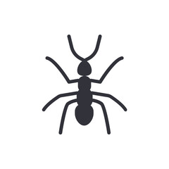Ant solid icons, minimalist vector illustration ,simple transparent graphic element .Isolated on white background