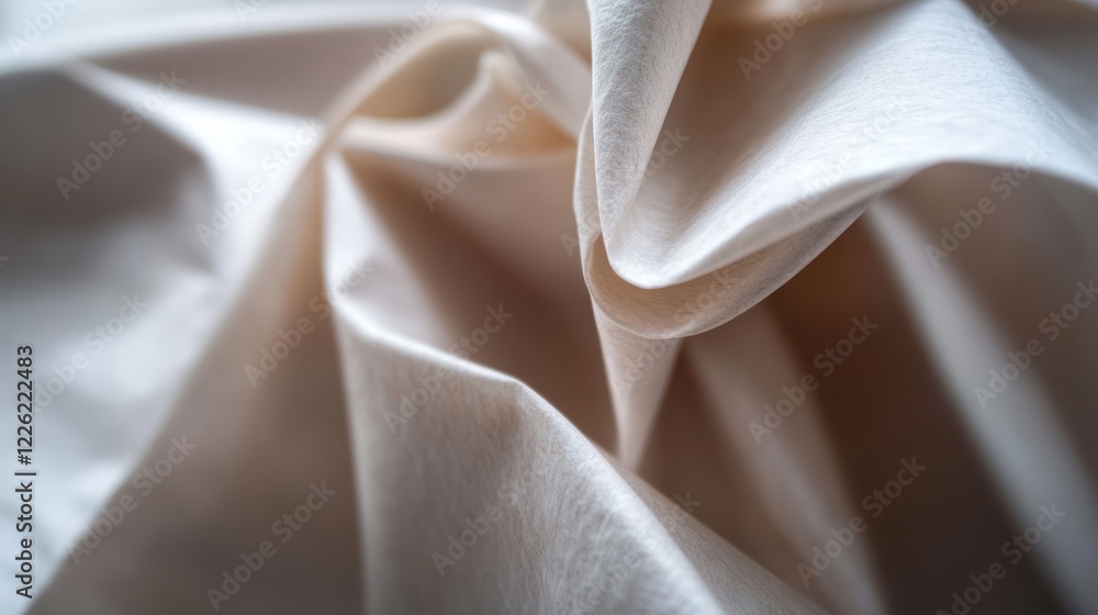 Poster elegant creases of fabric close-up photography textiles studio setting macro view softness and textu