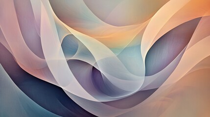 Abstract Pastel Waves Flowing Design