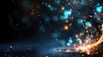 Dynamic light effects abstract background digital art dark environment vibrant colors for visual impact