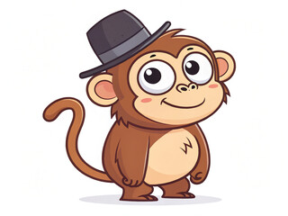 Fototapeta premium Monkey cartoon character 