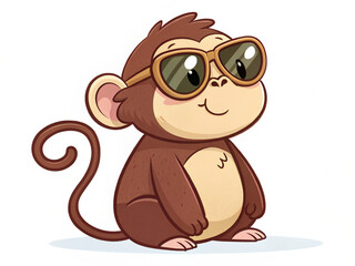 Obraz premium cartoon monkey
