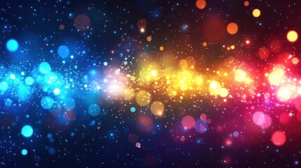 Obraz premium Abstract colorful bokeh lights background.