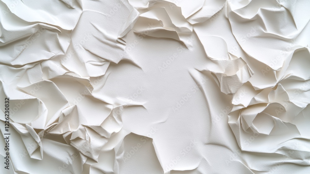Poster crumpled paper texture close-up abstract art studio background top view minimalist design for creati