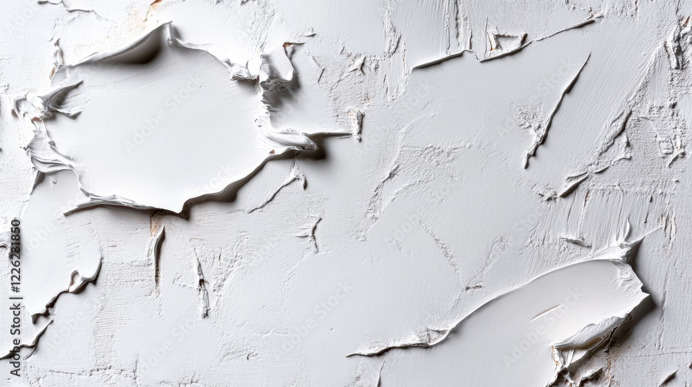 Aufkleber peeling white paint texture abstract art background studio environment close-up view creative concep