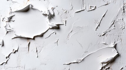Peeling white paint texture abstract art background studio environment close-up view creative concept for design projects