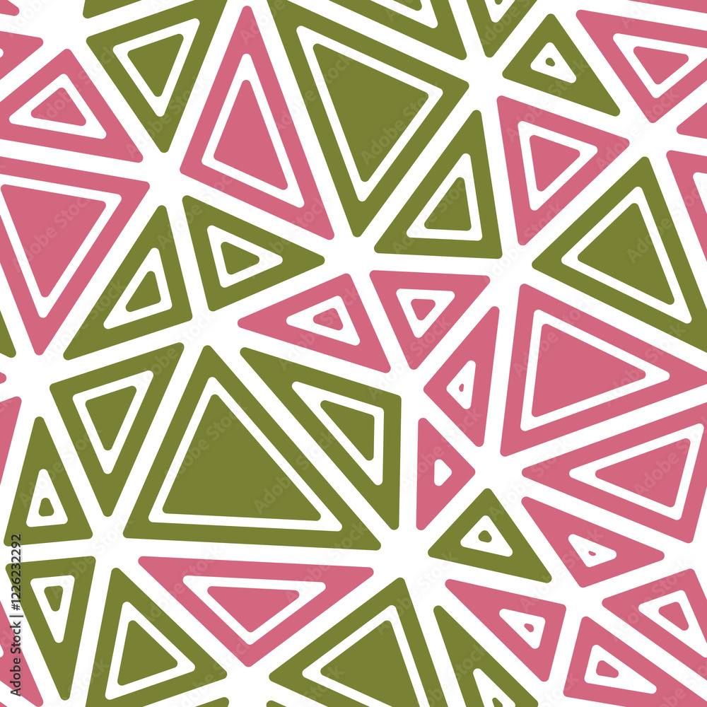 Poster triangle shapes background. rounded solid shapes in frames. big triangles size. multiple colors styl