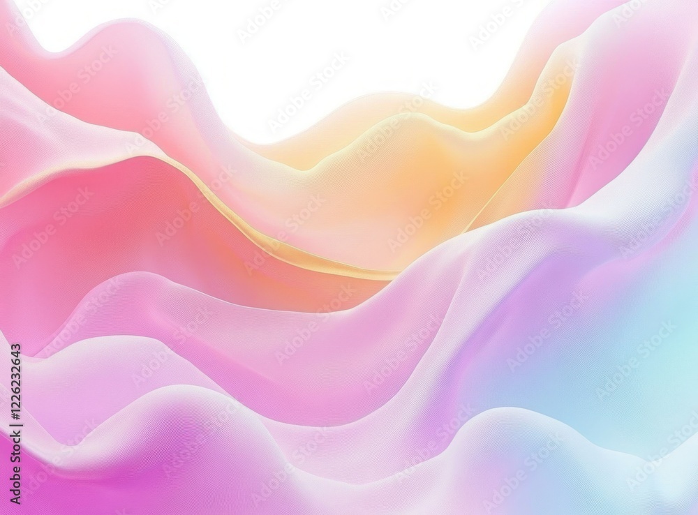 Aufkleber simple cute frame background with liquid swirls and soft color gradients