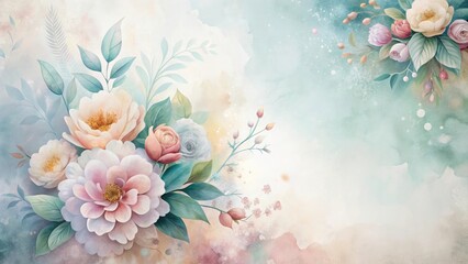 Delicate Watercolor Floral Abstract Background Minimalist Design for Desktop Prints and More