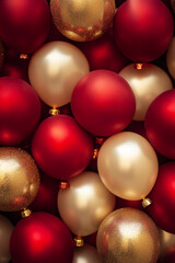 red gold festive balloons