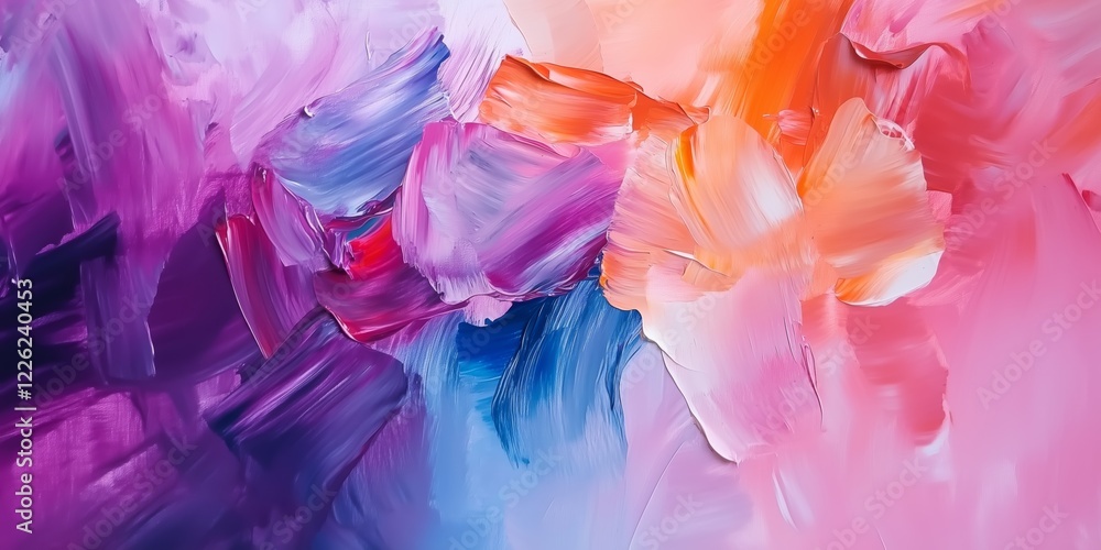 Poster colorful paint strokes create an energetic abstract composition background. vibrant abstract paintin