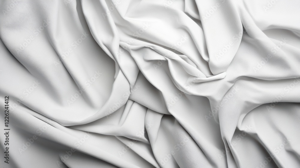Poster elegant white fabric texture studio setting high-quality image soft lighting close-up view textile c