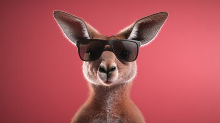 Obraz premium kangaroo with sunglasses