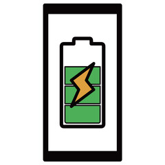 スマホに映された充電中のマーク