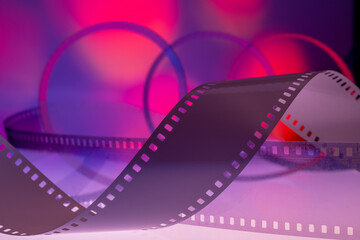 abstract colorful background with film strip