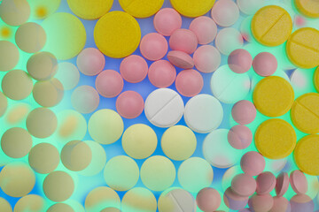 colored tablets for banner background