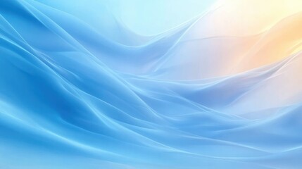 Fototapeta premium serene abstract landscape soft blue gradients flowing shapes minimalism light curves transitions