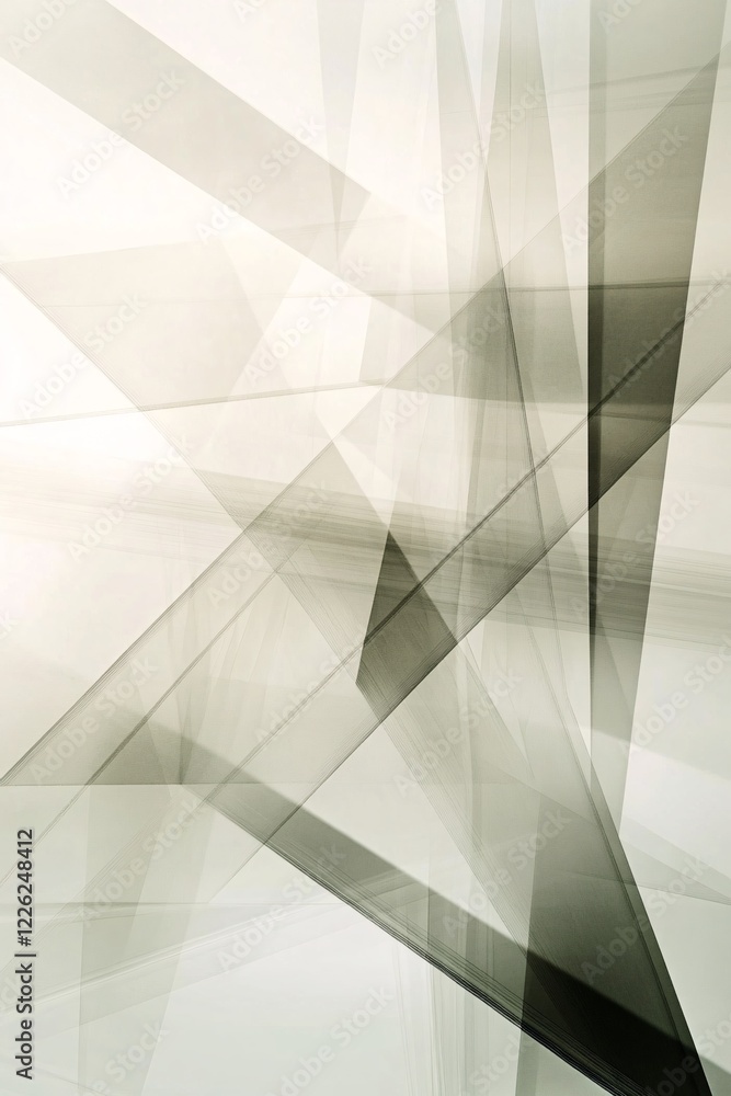 Poster Dynamic composition formed by geometric shapes in an abstract background