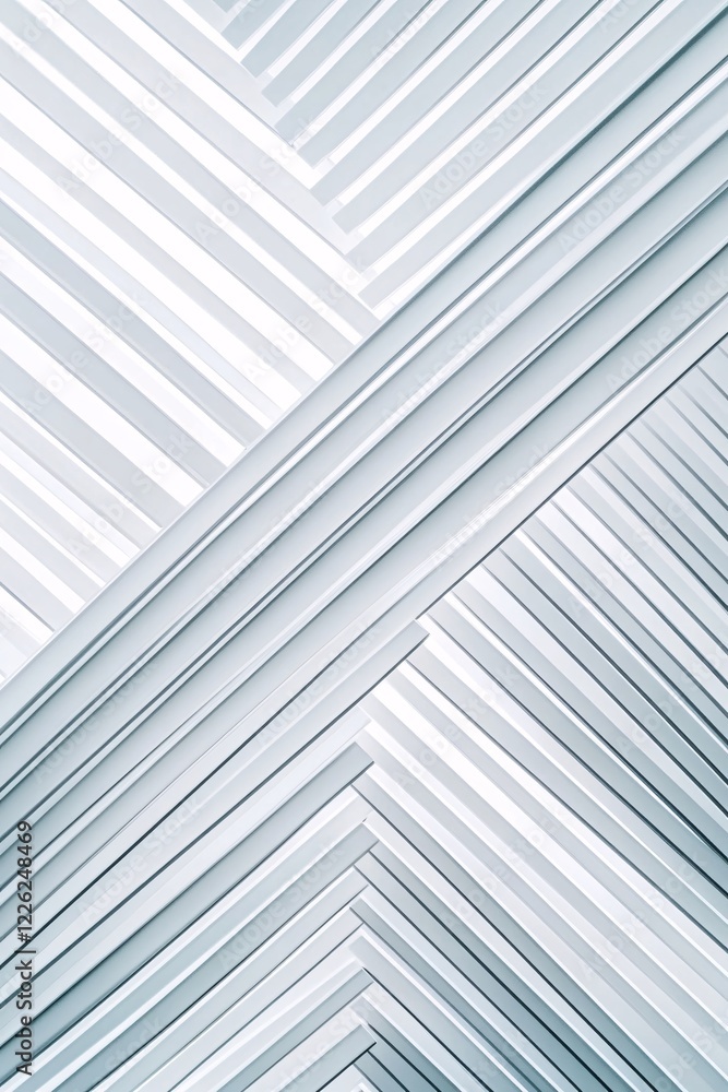 Aufkleber modern building facade with geometric white lines creating abstract architectural detail