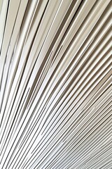 Obraz premium White geometric striped pattern converging in an abstract image, creating a vanishing point