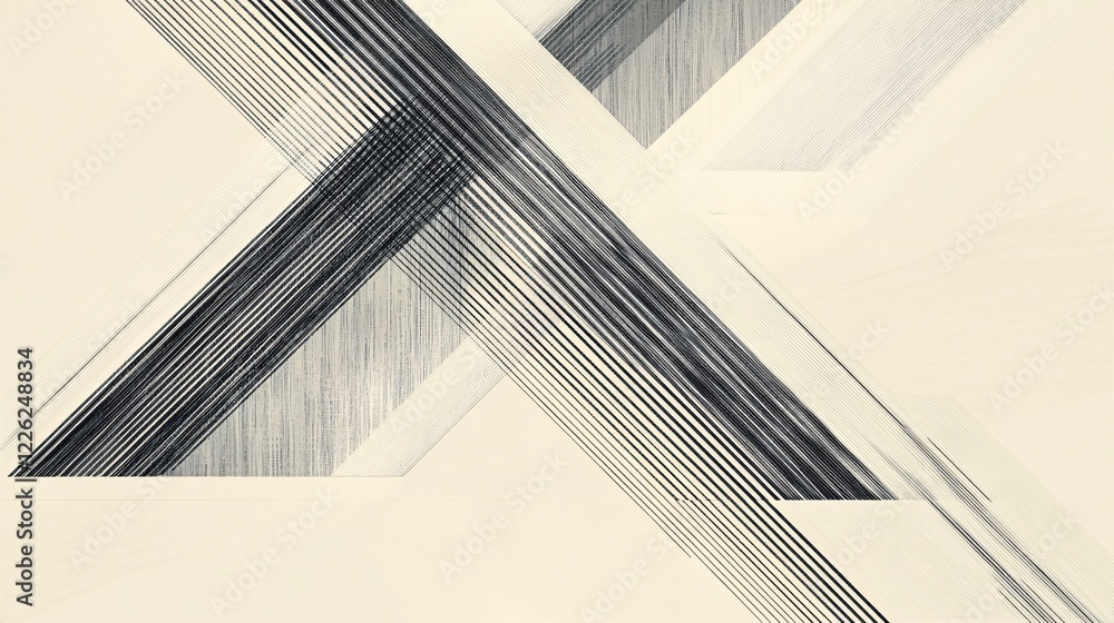 Aufkleber Dynamic geometric background with intersecting lines, perfect for modern and minimalist designs