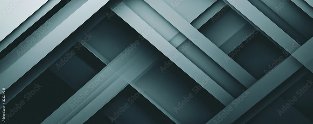 Aufkleber Abstract background with intersecting diagonal shapes, evoking depth and dimension in a minimalist style