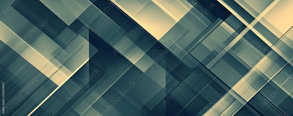 Aufkleber Geometric design featuring intersecting lines and shapes, creating a three-dimensional illusion