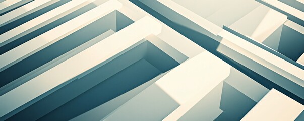 Obraz premium Geometric shapes creating an abstract background forming a maze