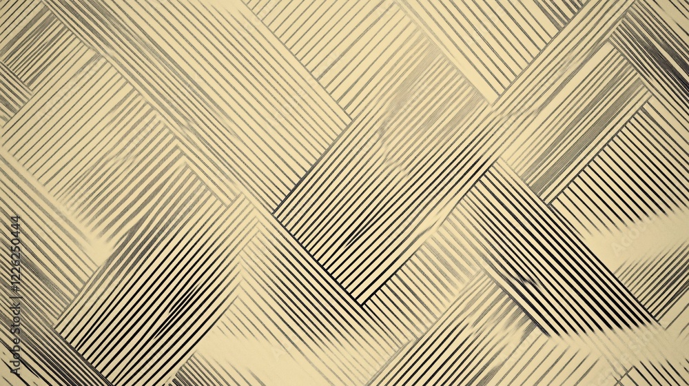 Poster Interwoven squares with diagonal line patterns create an abstract background