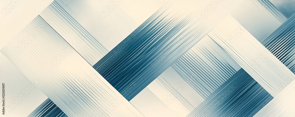 Poster Dynamic composition of overlapping diagonal blue shapes in abstract background