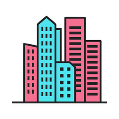 Modern City Skyline Icon