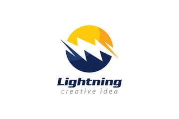 Creative Thunder Concept Logo Design Template