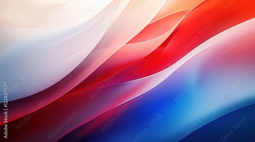 Poster vibrant abstract red and blue gradient background with soft lighting and fluid motion