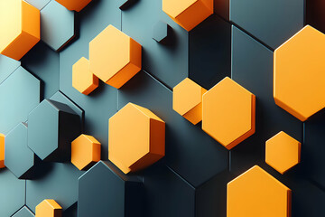 Abstract Hexagon Pattern Background (1)
