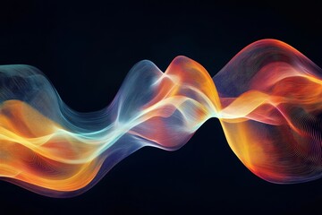 Abstract Flowing Energy Vibrant Wave Pattern