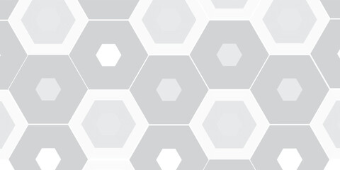 Silver hexagon abtract background. White recycle hexagon cardboard surface art simple modern design