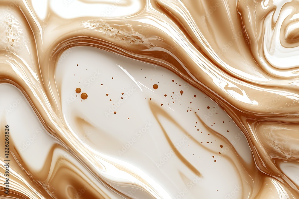 Leinwandbilder abstract caramel swirl effect with creamy liquid appearance ideal for modern art and design projects