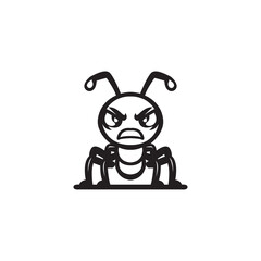Angry ant mascot template