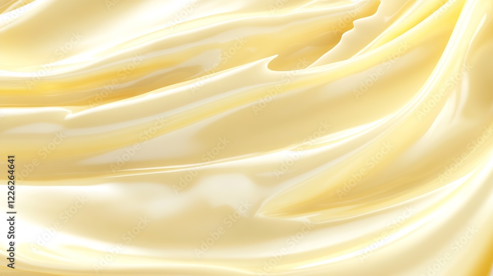Aufkleber Soft Beige and White Ripple Texture Great for Backgrounds and Creative Design Use : Generative AI