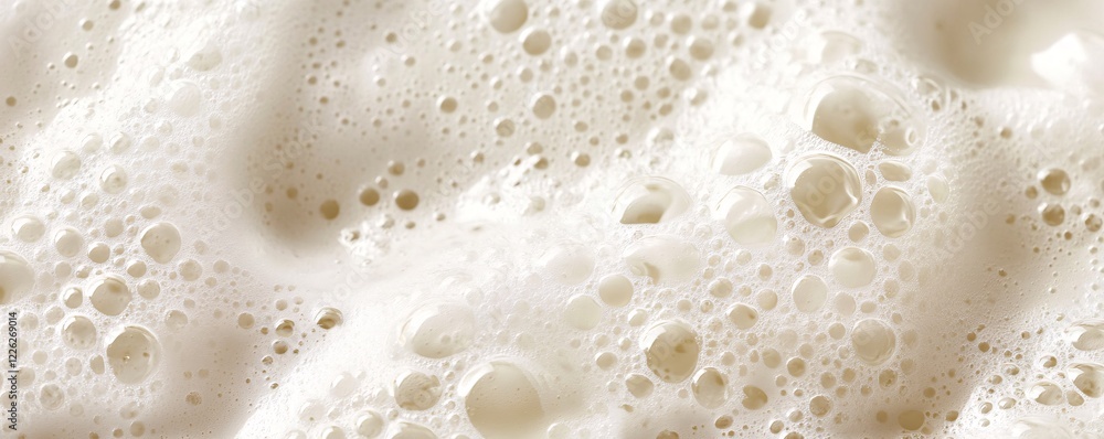 Leinwandbilder abstract texture created by white foam bubbles, ideal for a fresh and pristine backdrop